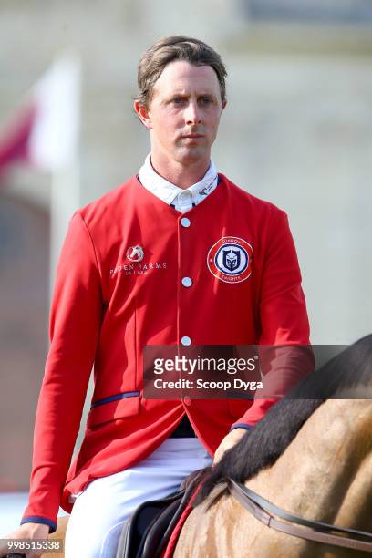 Ben Maher during the Prix Aire Cantilienne - Global Champions Tour on July 13, 2018 in Chantilly, France.
