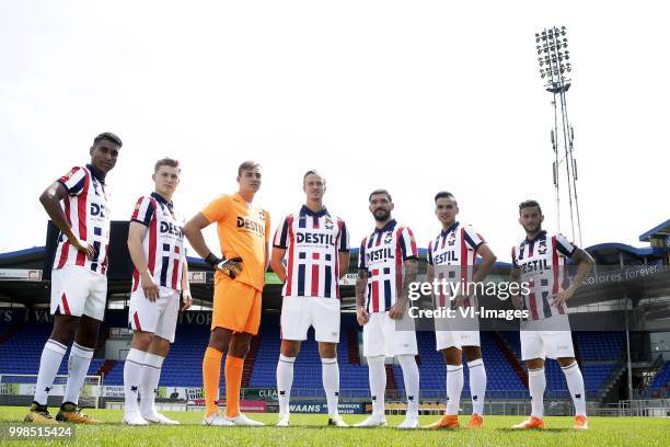 Nieuwe spelers willem II Driess Saddiki, James McGarry, Michael Woud, Thomas Meissner, Dimitris Kolovos, Atakan Akkaynak, Pol Llonch during the team...