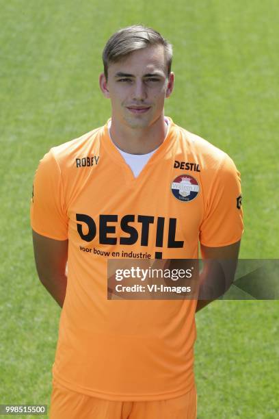 Michael Woud during the team presentation of Willem II on July 13, 2018 at the Koning Willem II stadium in Tilburg, The Netherlands