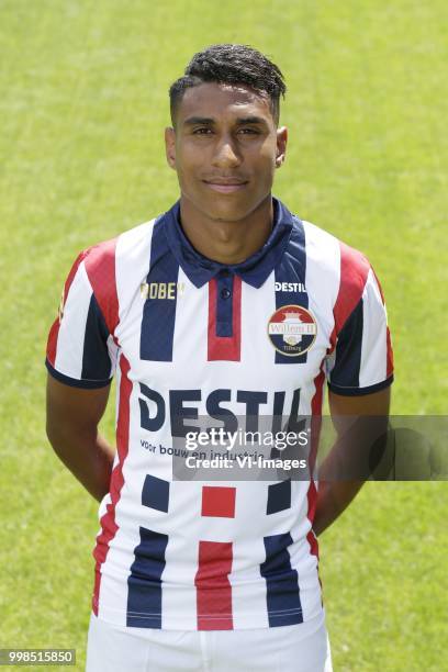 Driess Saddiki during the team presentation of Willem II on July 13, 2018 at the Koning Willem II stadium in Tilburg, The Netherlands