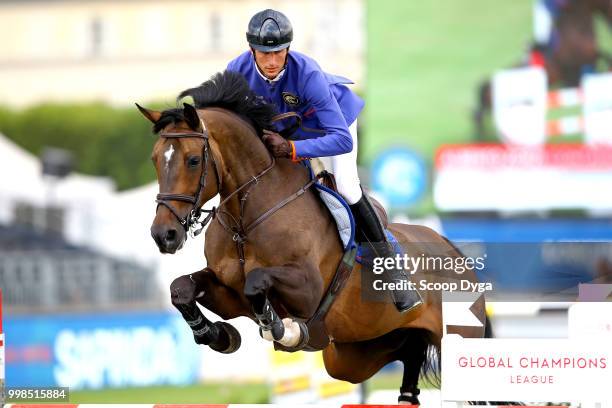 Zorzi Alberto riding Contanga during the Prix Aire Cantilienne - Global Champions Tour on July 13, 2018 in Chantilly, France.