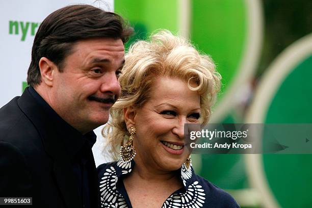 Bette Midler and Nathan Lane attend the New York Restoration Project's 9th Annual Spring Picnic at Fort Washington Park on May 17, 2010 in New York...