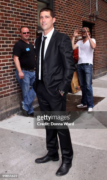 Matthew Fox visits "Late Show With David Letterman" at the Ed Sullivan Theater on May 17, 2010 in New York City.