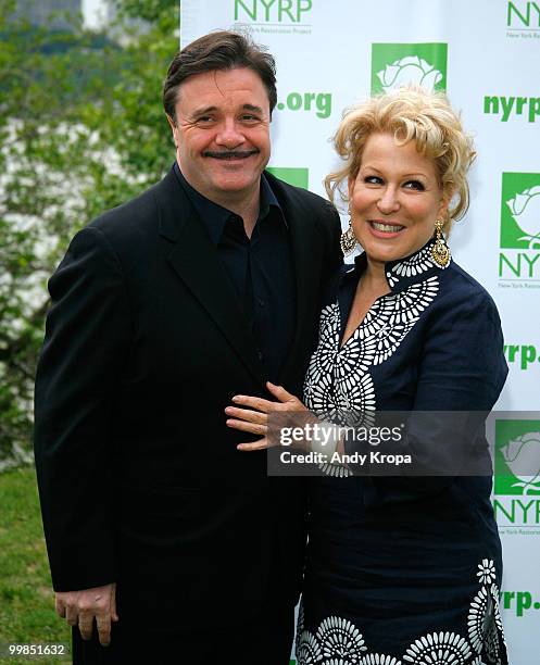 Bette Midler and Nathan Lane attend the New York Restoration Project's 9th Annual Spring Picnic at Fort Washington Park on May 17, 2010 in New York...