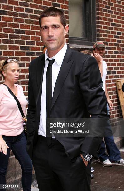 Matthew Fox visits "Late Show With David Letterman" at the Ed Sullivan Theater on May 17, 2010 in New York City.