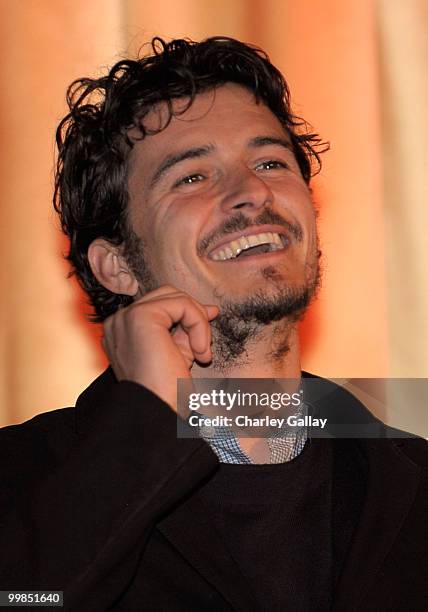 Actor Orlando Bloom speaks onstage before the screening of "Pirates of the Caribbean: The Curse of the Black Pearl" during AFI & Walt Disney...