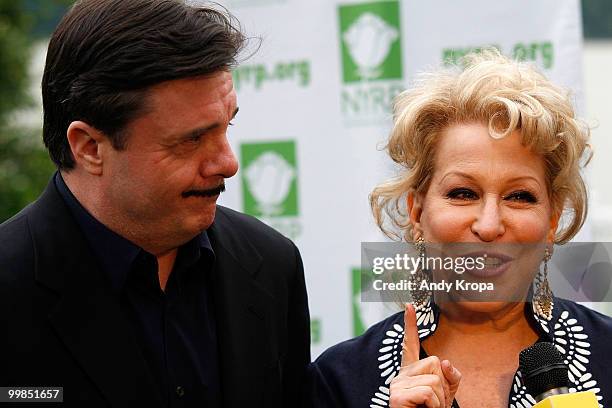 Bette Midler and Nathan Lane attend the New York Restoration Project's 9th Annual Spring Picnic at Fort Washington Park on May 17, 2010 in New York...