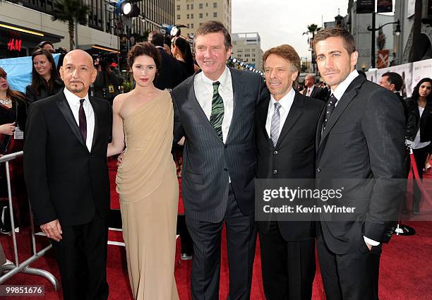 Sir Ben Kingsley, actress Gemma Arterton, director Mike Newell, producer Jerry Bruckheimer, and actor Jake Gyllenhaal arrive at the "Prince of...