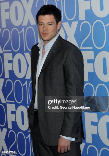 Actor Cory Monteith attends the 2010 FOX UpFront after party at Wollman Rink, Central Park on May 17, 2010 in New York City.