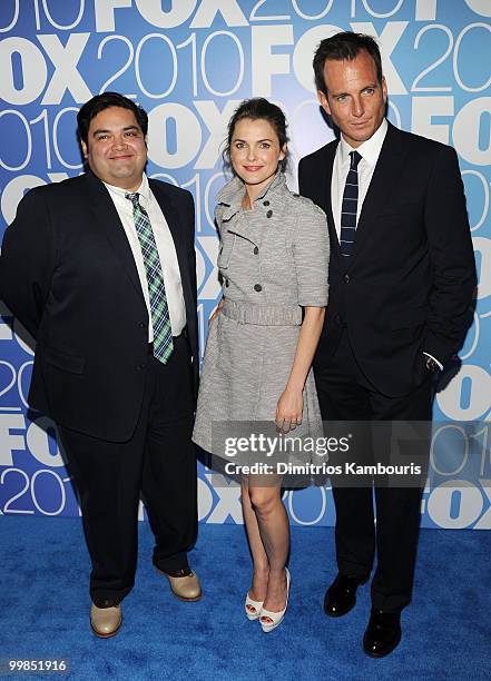 The cast of "Running Wilde" Joe Nunez, Keri Russel and Will Arnett attend the 2010 FOX Upfront after party at Wollman Rink, Central Park on May 17,...