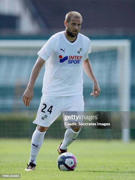 Mathieu Bodmer of Amiens SC during the Club Friendly match between Amiens SC v UNFP FC at the Centre Sportif Du Touquet on July 13, 2018 in Le...