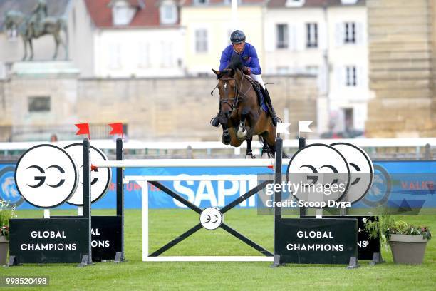 Zorzi Alberto riding Contanga during the Prix Aire Cantilienne - Global Champions Tour on July 13, 2018 in Chantilly, France.