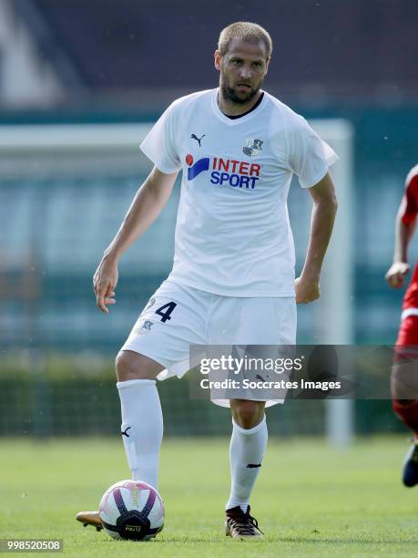 Mathieu Bodmer of Amiens SC during the Club Friendly match between Amiens SC v UNFP FC at the Centre Sportif Du Touquet on July 13, 2018 in Le...