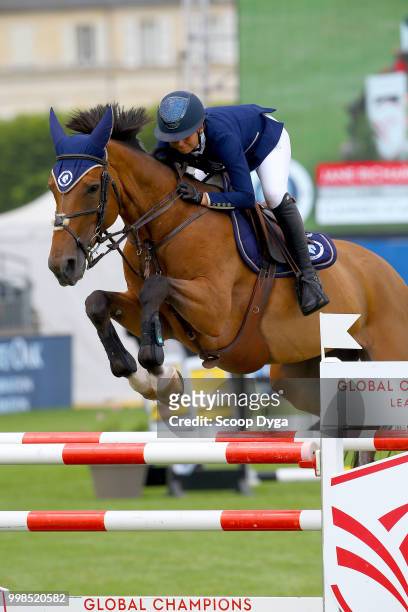 Richard Philips Jane riding Foica van den Bisschop during the Prix Aire Cantilienne - Global Champions Tour on July 13, 2018 in Chantilly, France.