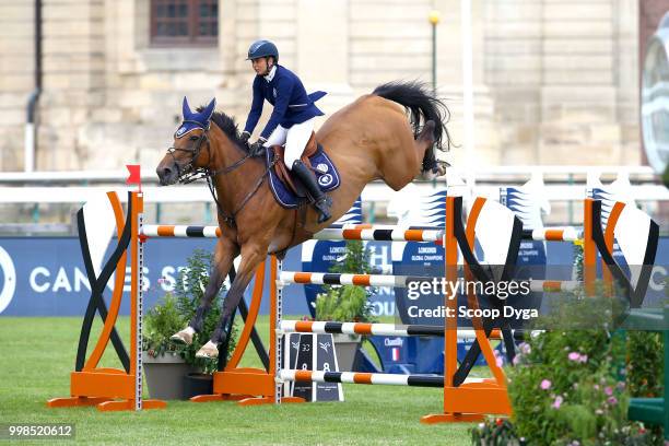 Richard Philips Jane riding Foica van den Bisschop during the Prix Aire Cantilienne - Global Champions Tour on July 13, 2018 in Chantilly, France.
