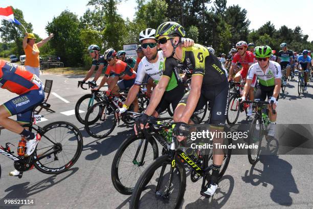 Mathew Hayman of Australia and Team Mitchelton-Scott / Mark Cavendish of Great Britain and Team Dimension Data / during the 105th Tour de France...