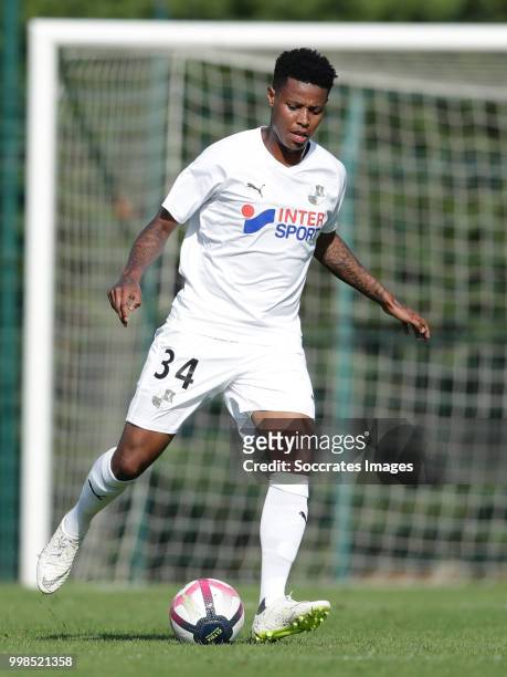 Bongani Zungu of Amiens SC during the Club Friendly match between Amiens SC v UNFP FC at the Centre Sportif Du Touquet on July 13, 2018 in Le Touquet...
