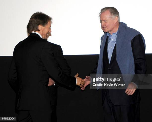 Producer Jerry Bruckheimer and actor Jon Voight arrive at the premiere of Walt Disney Pictures' "Prince Of Persia: The Sands Of Time" held at...