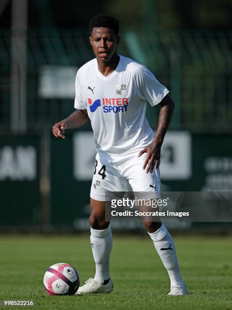 Bongani Zungu of Amiens SC during the Club Friendly match between Amiens SC v UNFP FC at the Centre Sportif Du Touquet on July 13, 2018 in Le Touquet...