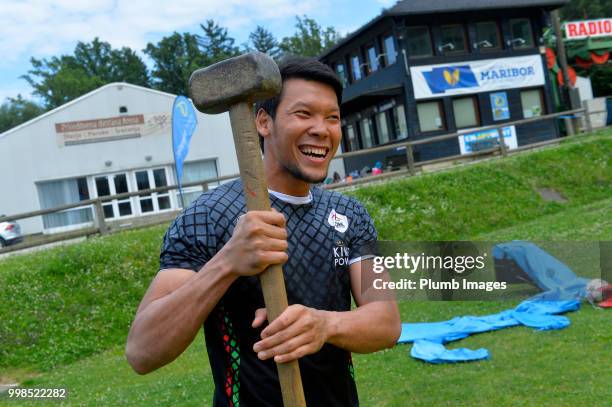 Kawin Thamsatchanan during team bonding activities during the OHL Leuven training session on July 09, 2018 in Maribor, Slovenia