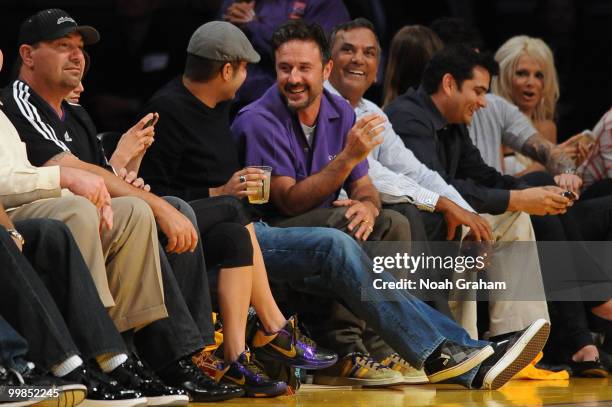 Actor David Arquette attends Game One of the Western Conference Finals between the Phoenix Suns and the Los Angeles Lakers during the 2010 NBA...