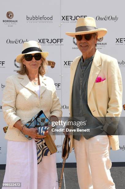 Sinead Cusack and Jeremy Irons attend the Xerjoff Royal Charity Polo Cup 2018 on July 14, 2018 in Newbury, England.