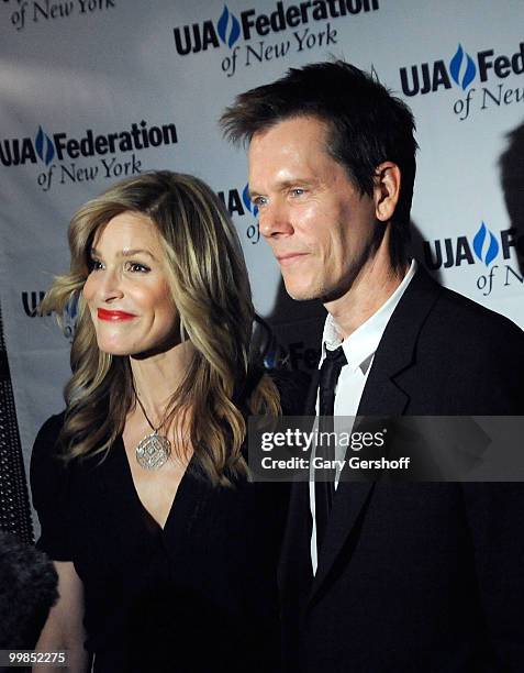 Actors Kyra Sedgwick and Kevin Bacon attend the 2010 UJA-Federation of New York's Broadcast, Cable & Video Awards Celebration at The Edison Ballroom...