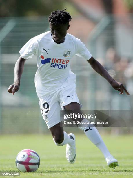 Gaoussou Traore of Amiens SC during the Club Friendly match between Amiens SC v UNFP FC at the Centre Sportif Du Touquet on July 13, 2018 in Le...