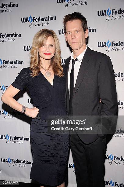 Actors Kyra Sedgwick and Kevin Bacon attend the 2010 UJA-Federation of New York's Broadcast, Cable & Video Awards Celebration at The Edison Ballroom...