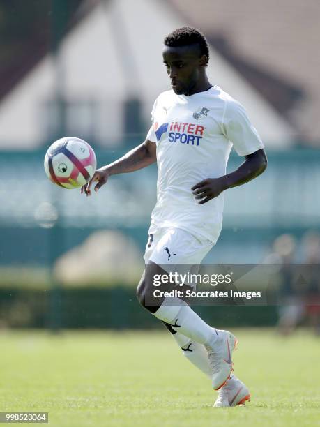 Stiven Mendoza of Amiens SC during the Club Friendly match between Amiens SC v UNFP FC at the Centre Sportif Du Touquet on July 13, 2018 in Le...