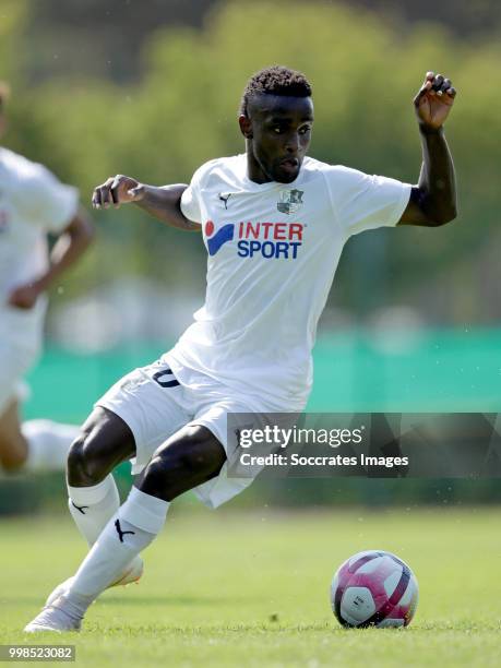 Stiven Mendoza of Amiens SC during the Club Friendly match between Amiens SC v UNFP FC at the Centre Sportif Du Touquet on July 13, 2018 in Le...