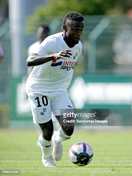 Stiven Mendoza of Amiens SC during the Club Friendly match between Amiens SC v UNFP FC at the Centre Sportif Du Touquet on July 13, 2018 in Le...