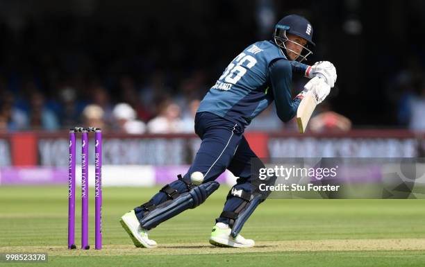 England batsman Joe Root picks up some runs during the 2nd ODI Royal London One Day International match between England and India at Lord's Cricket...