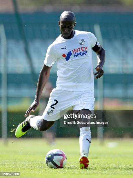 Prince Gouano of Amiens SC during the Club Friendly match between Amiens SC v UNFP FC at the Centre Sportif Du Touquet on July 13, 2018 in Le Touquet...