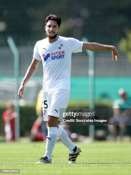 Jordan Lefort of Amiens SC during the Club Friendly match between Amiens SC v UNFP FC at the Centre Sportif Du Touquet on July 13, 2018 in Le Touquet...