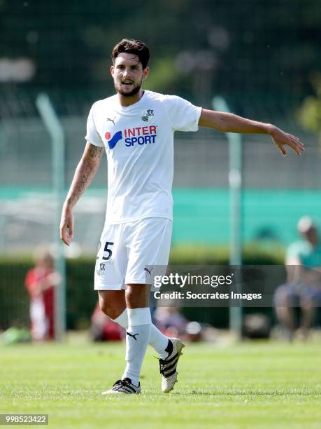 Jordan Lefort of Amiens SC during the Club Friendly match between Amiens SC v UNFP FC at the Centre Sportif Du Touquet on July 13, 2018 in Le Touquet...