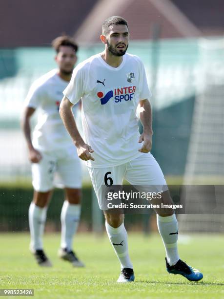 Thomas Monconduit of Amiens SC during the Club Friendly match between Amiens SC v UNFP FC at the Centre Sportif Du Touquet on July 13, 2018 in Le...