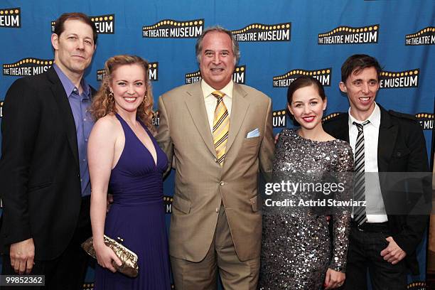 John Bolton, Jennifer Evans, Stewart F. Lane, Jessica Grove and Kevin Cahoon attend the Theatre Museum Awards at The Players Club on May 17, 2010 in...