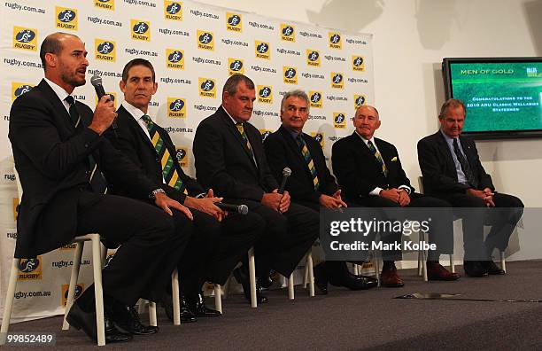 Former Wallaby player David Wilson speaks to the media at the announcement of the 2010 ARU Classic Wallabies Statesmen at a press conference at ARU...