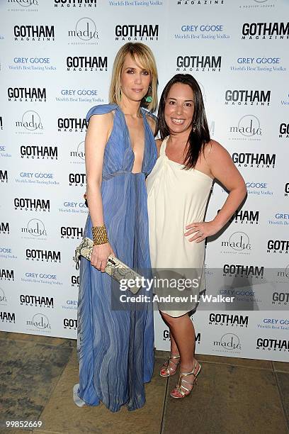 Kristin Wiig and Gotham Magazine Editor-in-Chief Samantha Yanks attend the Gotham Magazine cover party for Kristin Wiig at mad46 Rooftop Lounge - The...