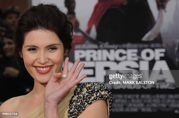 Actress Gemma Arterton poses on the red carpet as she arrives for the premiere of "Prince of Persia: The Sands of Time" at Grauman's Chinese Theater...