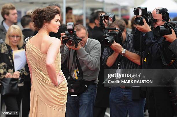 Actress Gemma Arterton poses on the red carpet as she arrives for the premiere of "Prince of Persia: The Sands of Time" at Grauman's Chinese Theater...