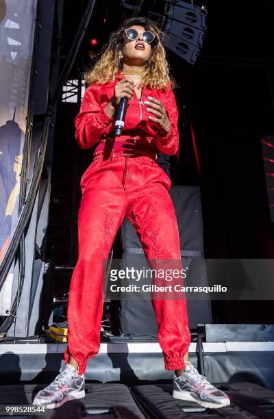 Rapper, singer-songwriter M.I.A. Performs during The Miseducation of Lauryn Hill 20th Anniversary Tour at Festival Pier at Penn's Landing on July 13,...