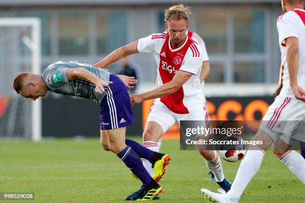 Adrien Trebel of Anderlecht, Siem de Jong of Ajax during the Club Friendly match between Ajax v Anderlecht at the Olympisch Stadion on July 13, 2018...