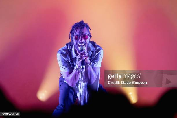 Miguel performs during his 'War & Leisure' tour at Logan Campbell Centre on July 14, 2018 in Auckland, New Zealand.