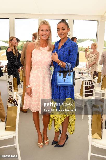 Johanna Thomas and Amal Fashanu attend the Xerjoff Royal Charity Polo Cup 2018 on July 14, 2018 in Newbury, England.