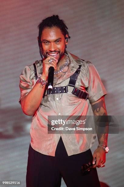 Miguel performs during his 'War & Leisure' tour at Logan Campbell Centre on July 14, 2018 in Auckland, New Zealand.