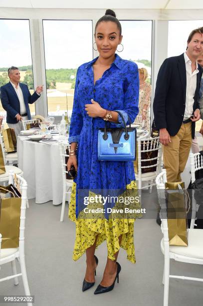 Amal Fashanu attends the Xerjoff Royal Charity Polo Cup 2018 on July 14, 2018 in Newbury, England.