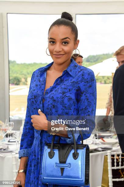 Amal Fashanu attends the Xerjoff Royal Charity Polo Cup 2018 on July 14, 2018 in Newbury, England.