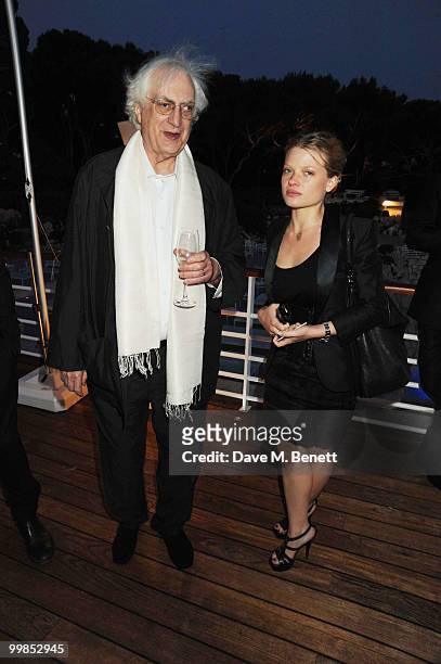 Bertrand Tavernier and Melanie Thierry attend Finch's Quarterly Cannes Dinner 2010 at the Hotel du Cap as part of the 63rd Cannes Film Festival on...